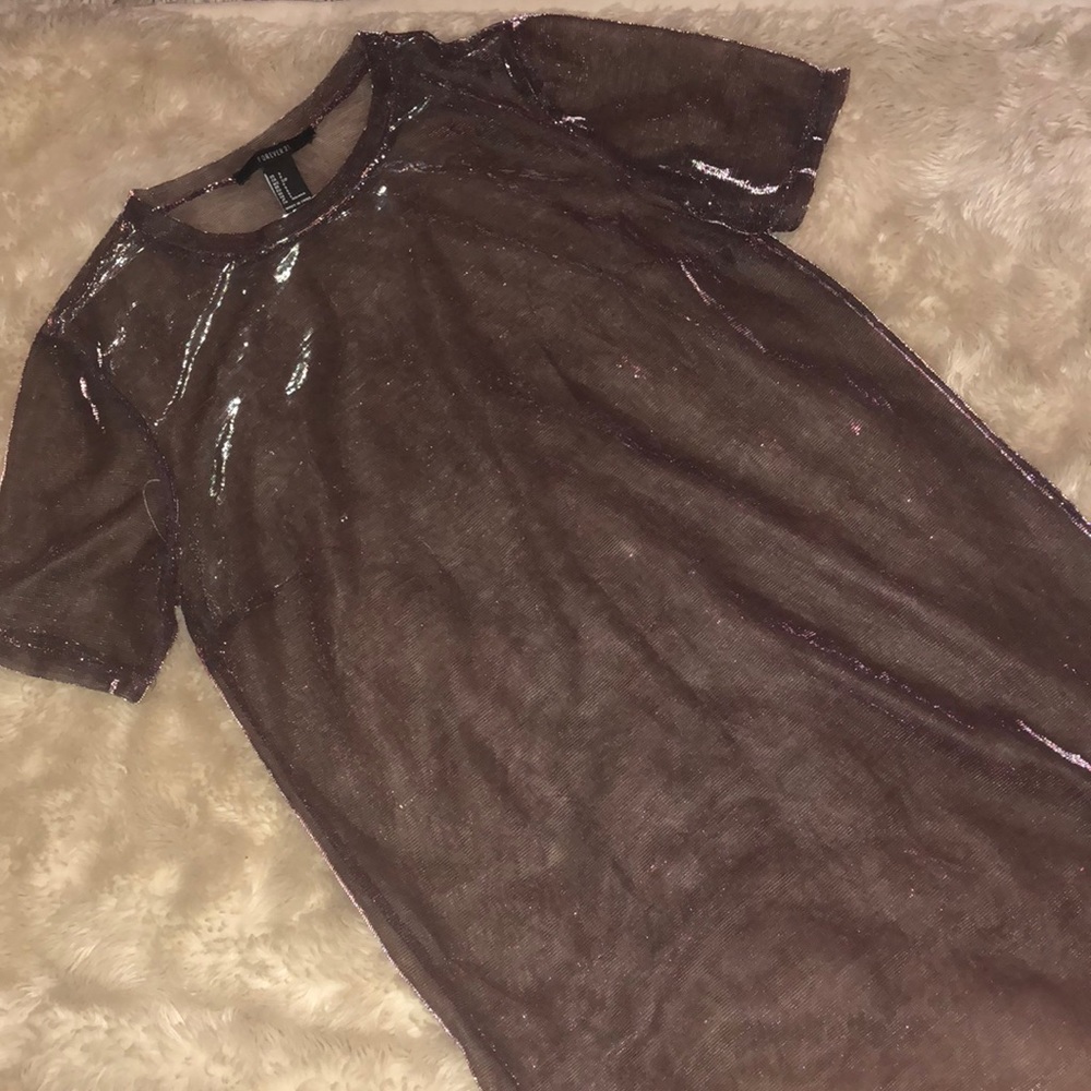 Shear/Shimmery Top/mini dress